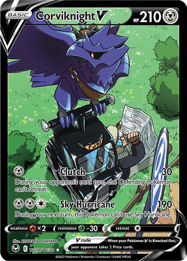 Corviknight V - TG18/TG30 Silver Tempest Trainer Gallery Pokemon - NM/MINT
