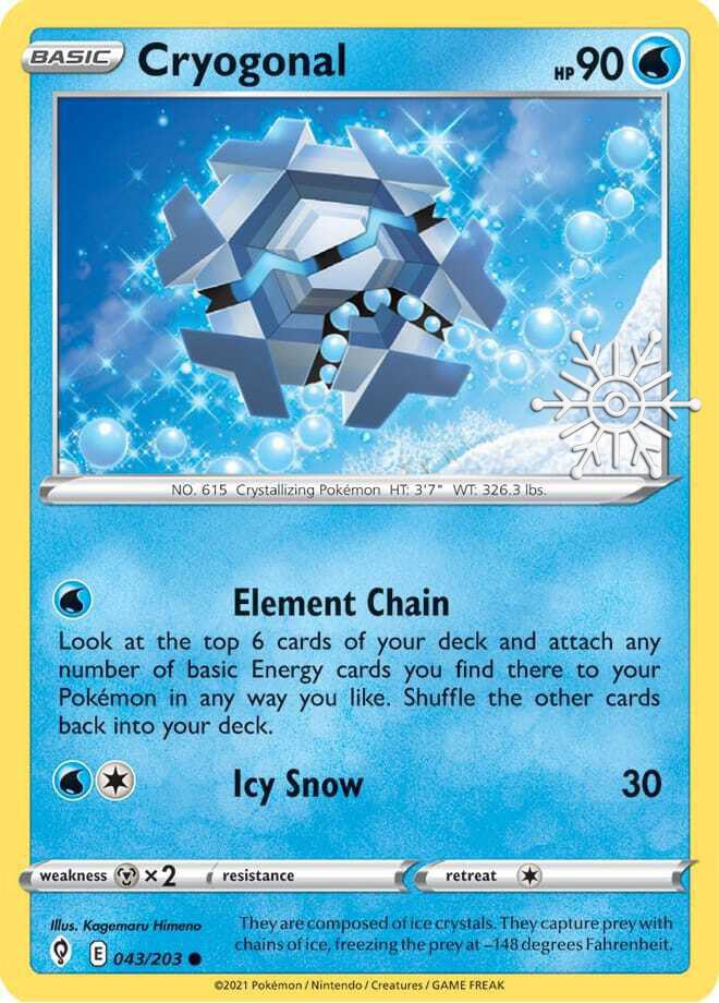 Cryogonal - 043/203 Holiday Calendar Cosmos Holo PROMO Pokemon - NM/MINT