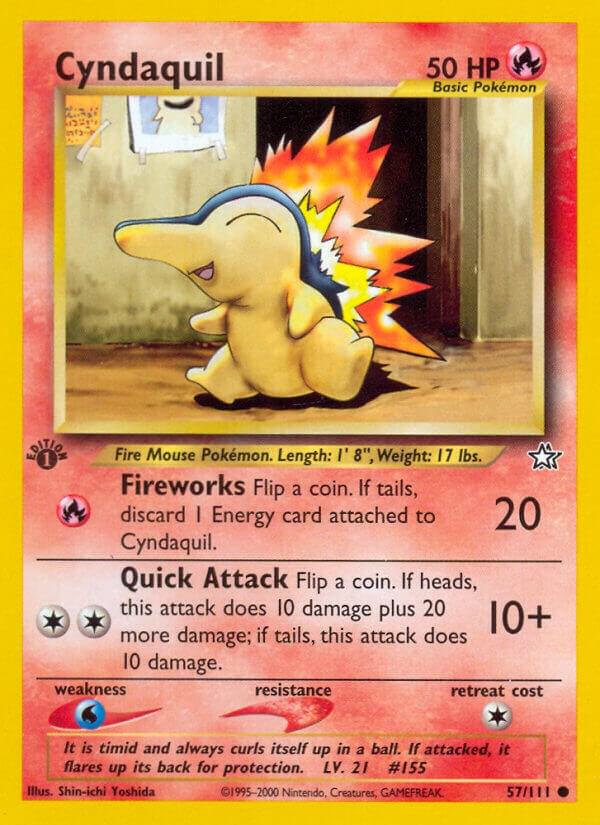 Cyndaquil - 57/111 Neo Genesis 1st Edition Pokemon - NM