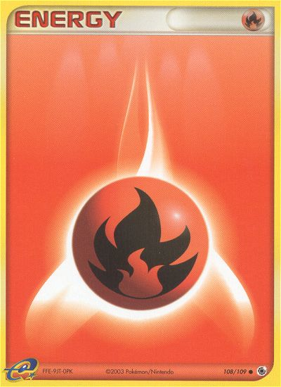 Fire Energy - 108/109 Ruby & Sapphire Common Pokemon - NM