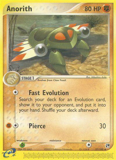 Anorith - 27/100 Sandstorm Uncommon Pokemon - NM
