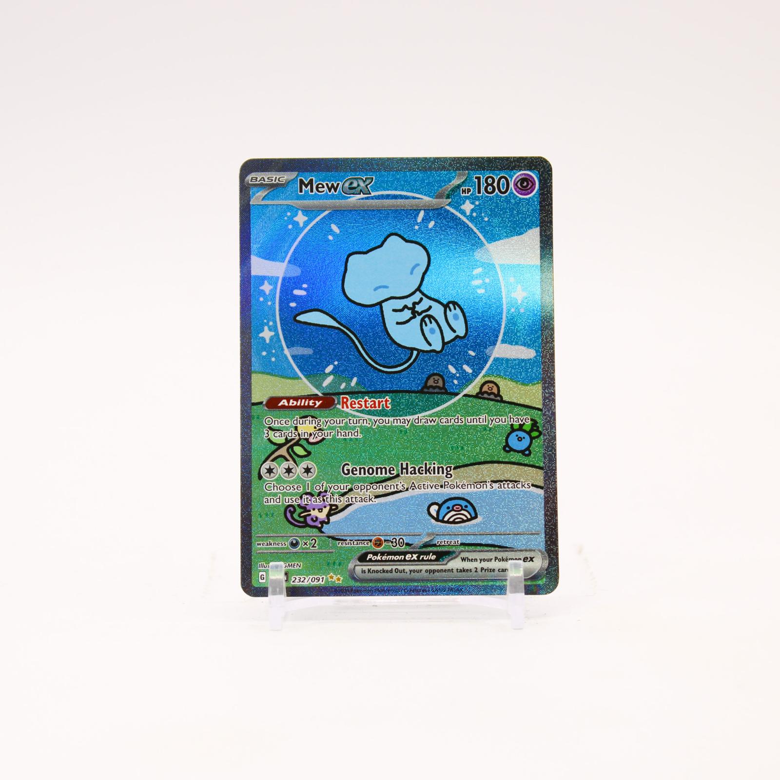 Mew ex - 232/091 Paldean Fates Holo Special Illustration Pokemon - NM