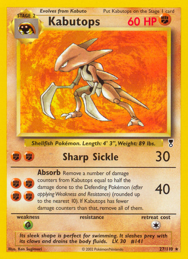 Kabutops - 27/110 Legendary Collection Rare Pokemon - NM