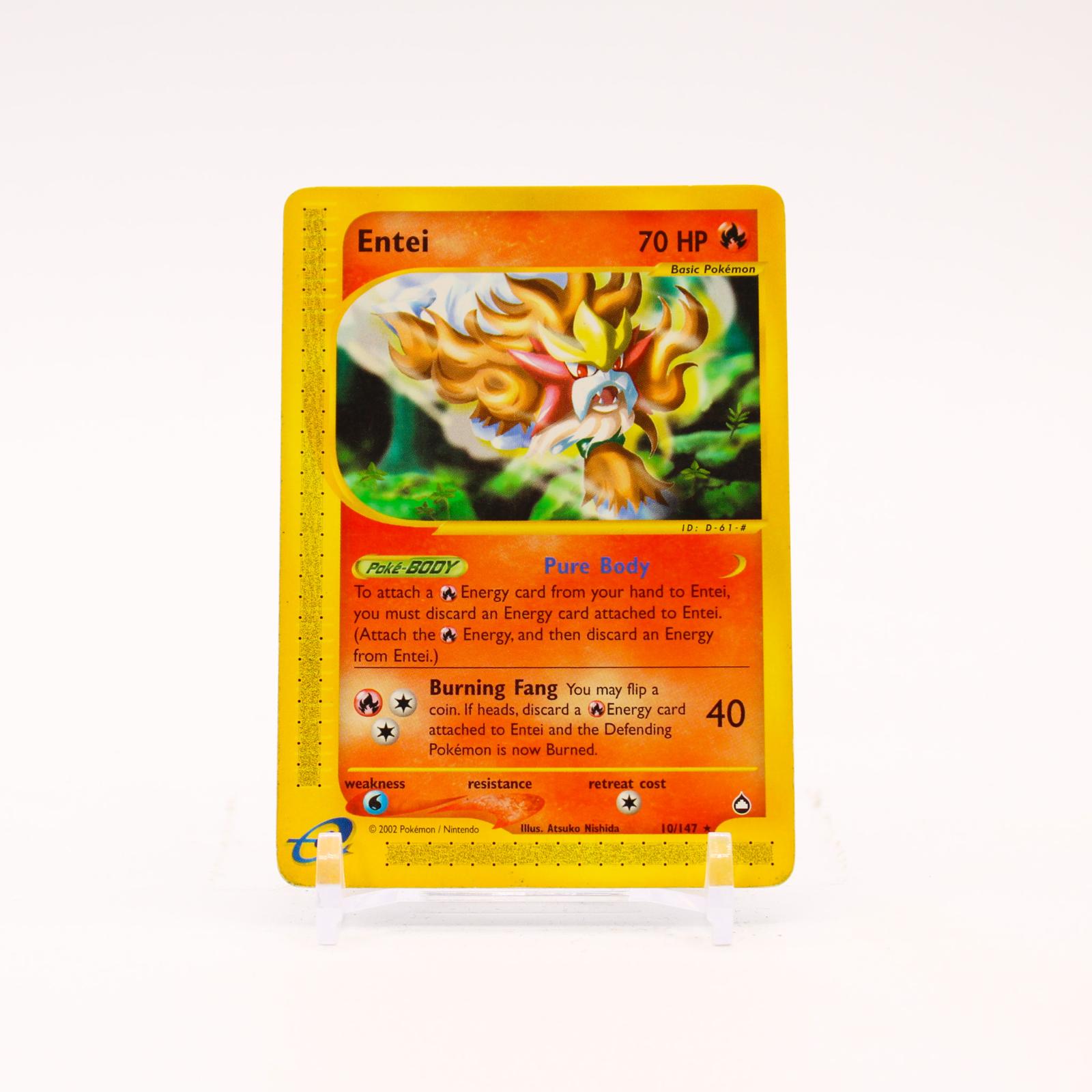 Entei - 10/147 Aquapolis Rare Pokemon - LP/MP