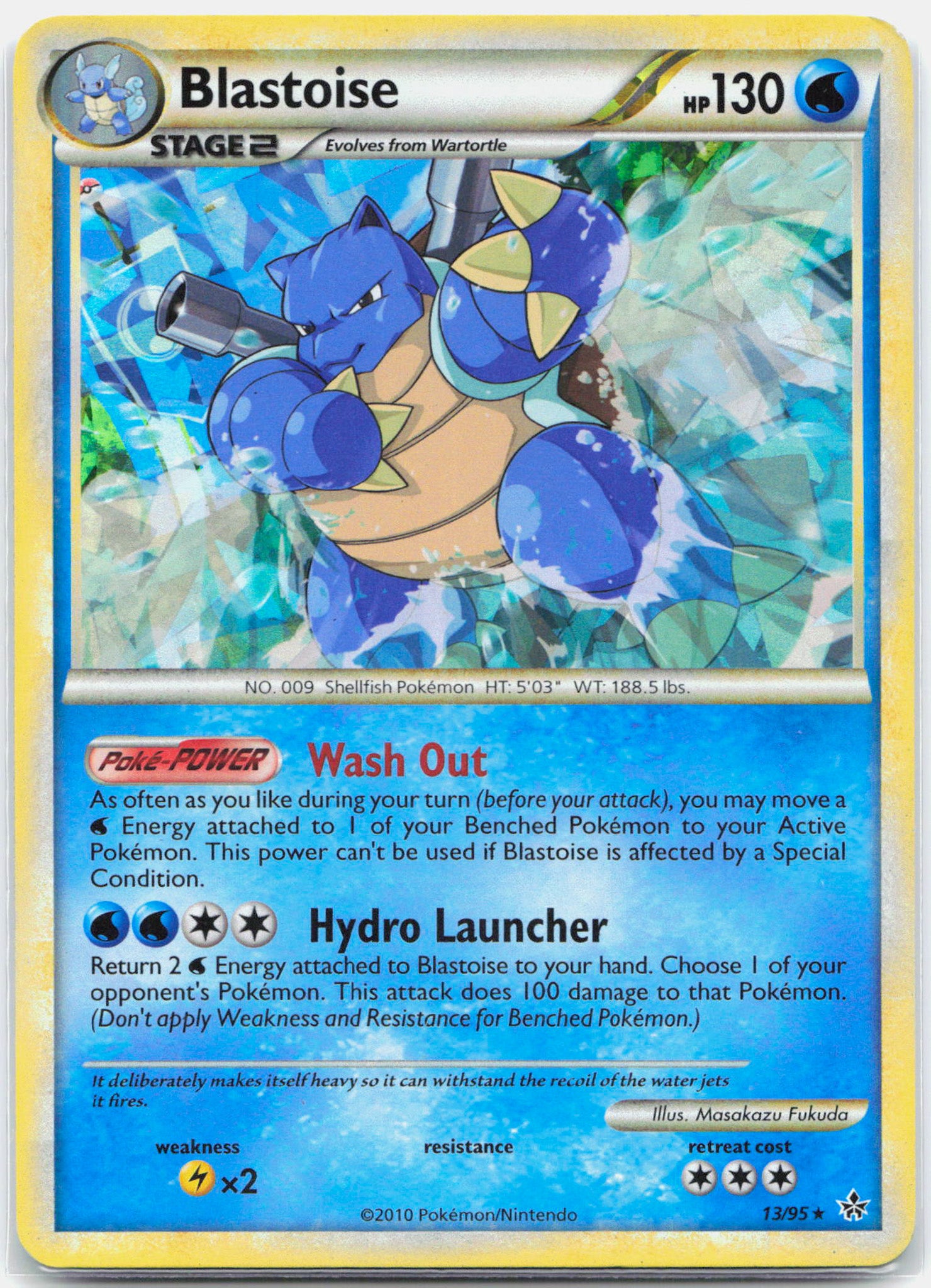 Blastoise - 13/95 Cracked Ice Deck Exclusive Holo Pokemon - LP/MP