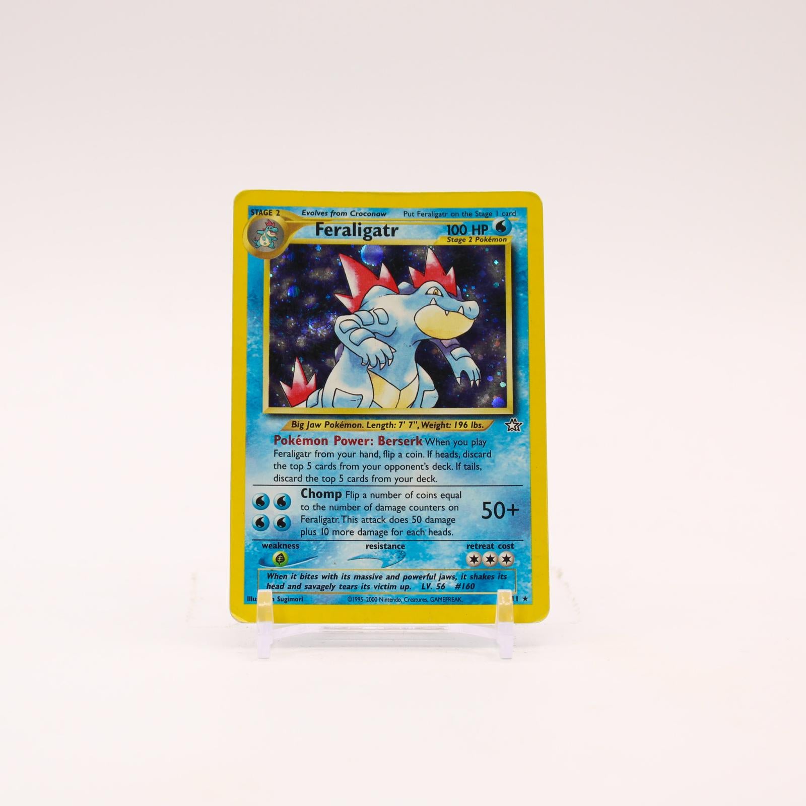Feraligatr - 4/111 Neo Genesis Unlimited Holo Rare SWIRL Pokemon - HP