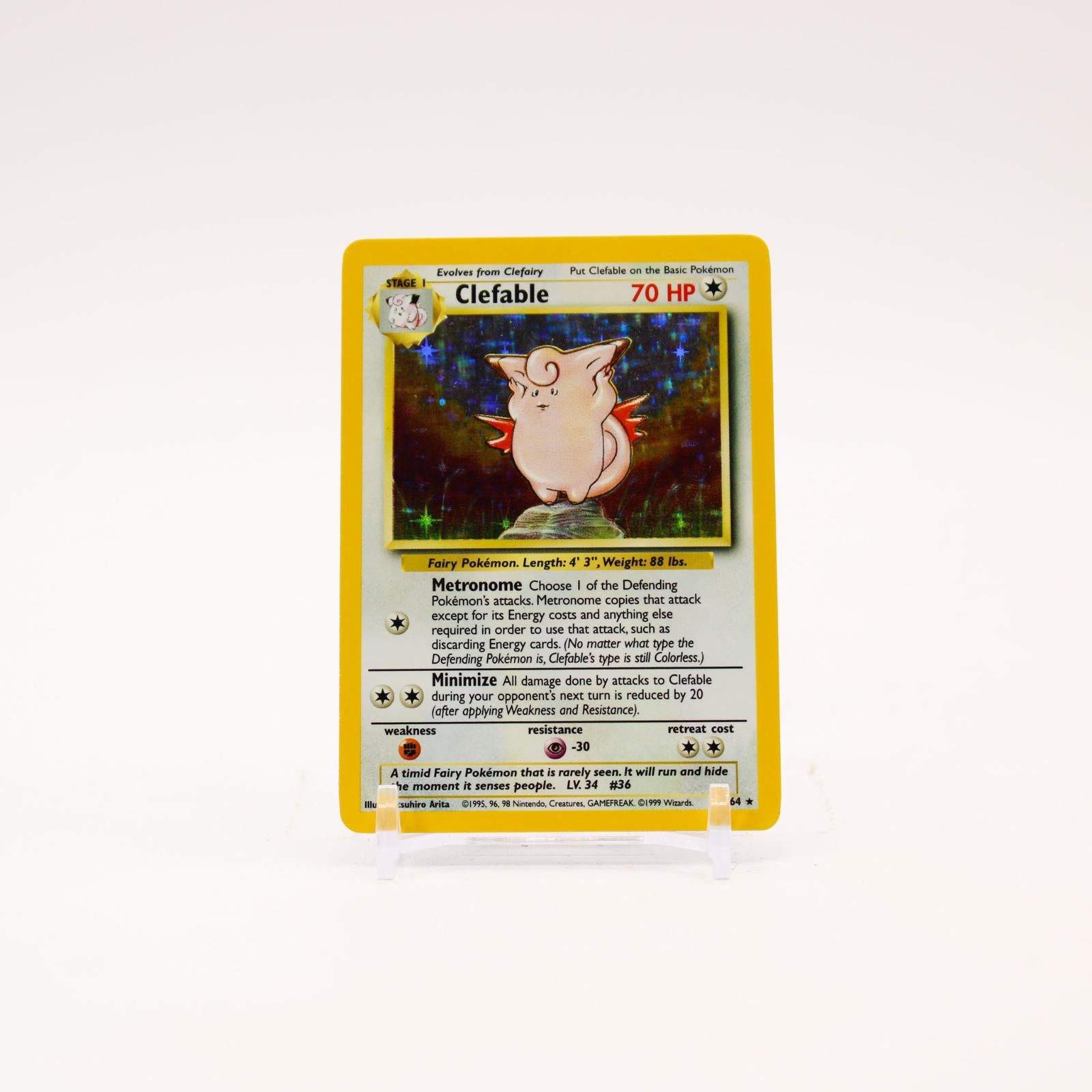 Clefable - 1/64 Jungle Unlimited NO SET SYMBOL Holo Rare Pokemon - NM/LP