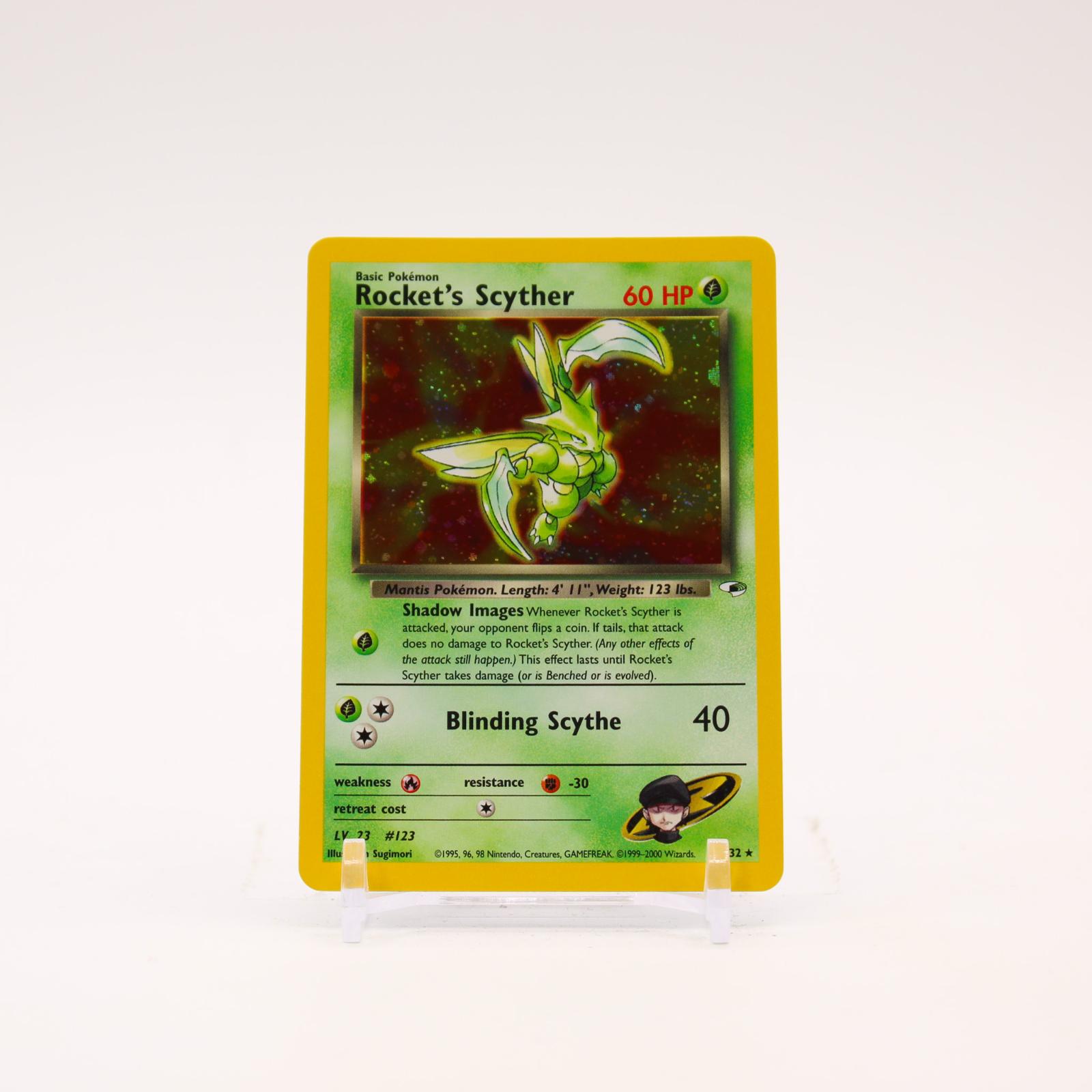 Rocket's Scyther - 13/132 Gym Heroes Unlimited Holo Rare Pokemon - NM/LP