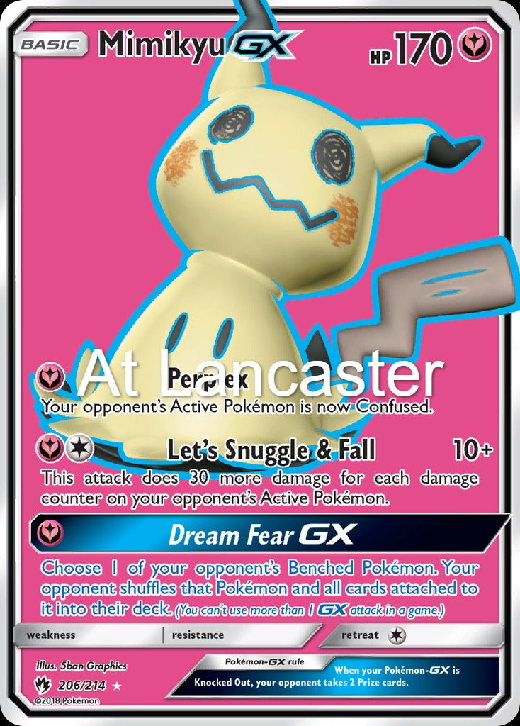 Mimikyu GX - 206/214 Lost Thunder Ultra Rare Pokemon - NM (Lanc)