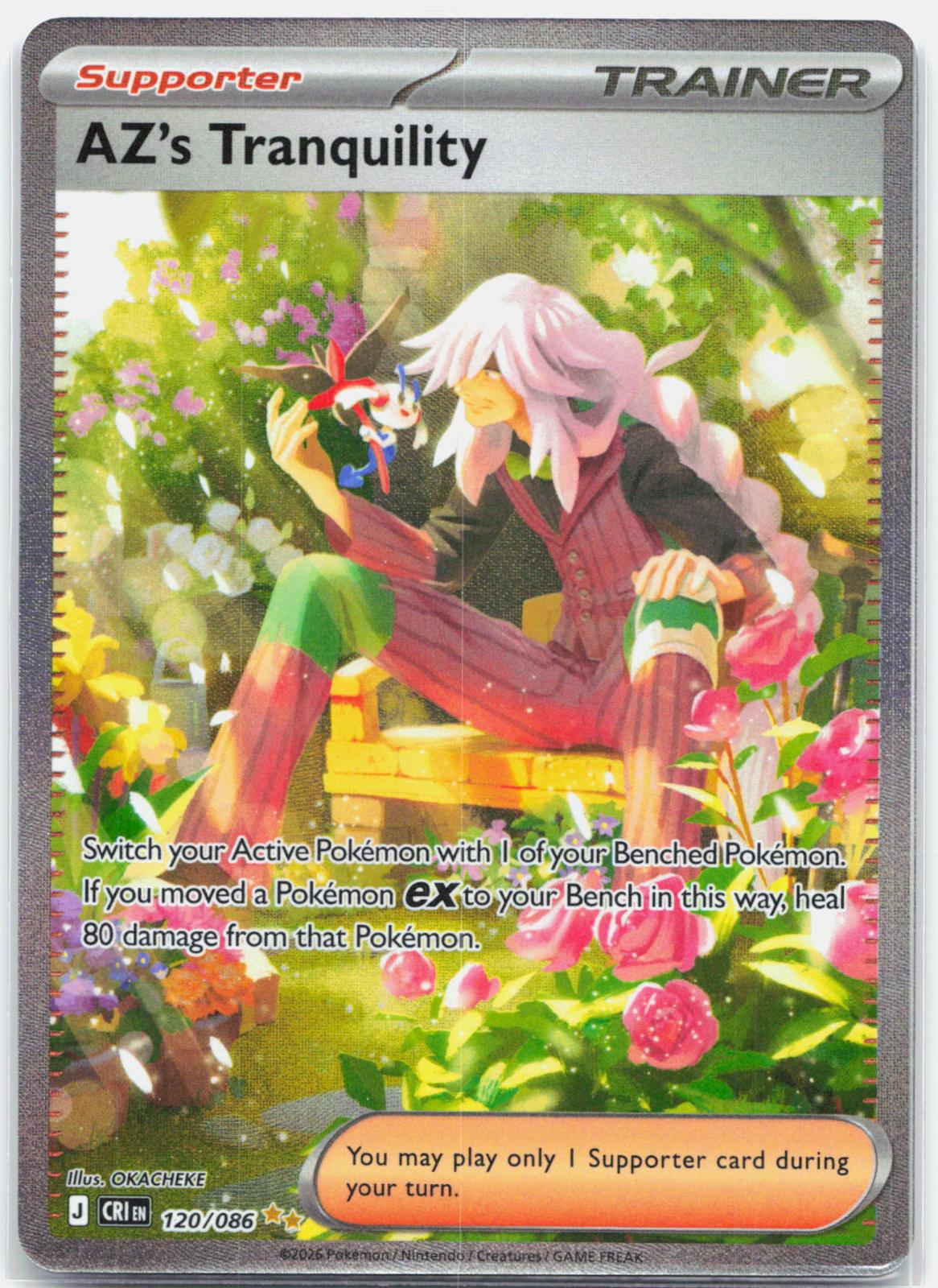 AZ's Tranquility - 120/086 Chaos Rising Special Illustration Trainer - NM