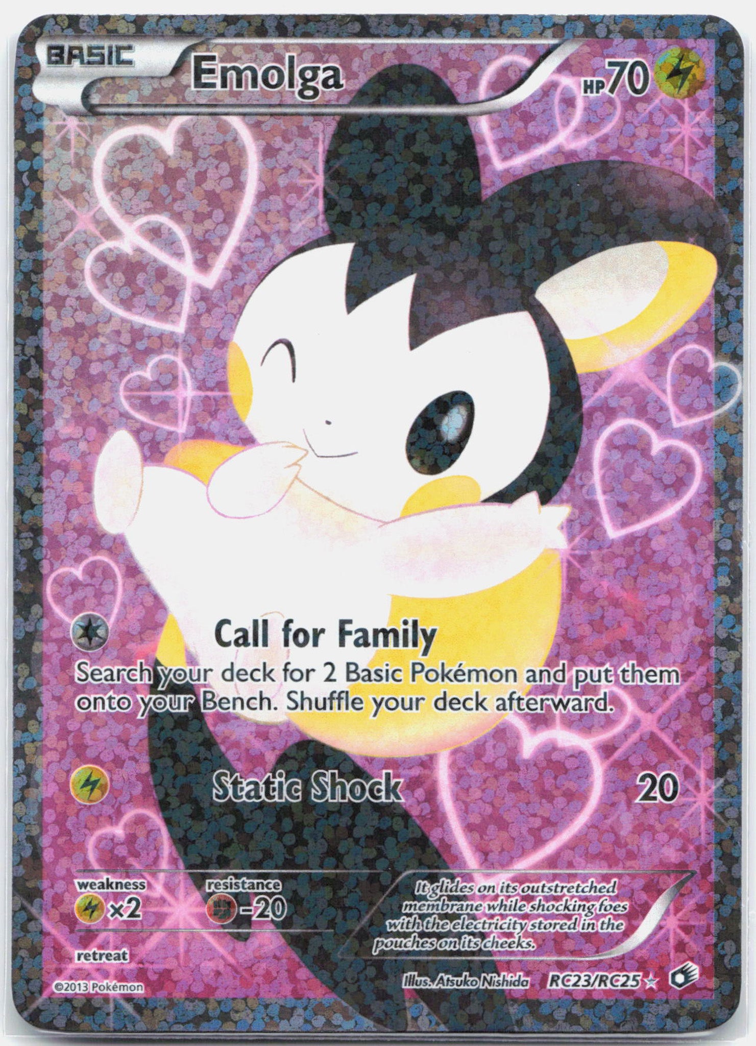 Emolga - RC23/RC25 Legendary Treasures Radiant Collection Pokemon - NM/LP