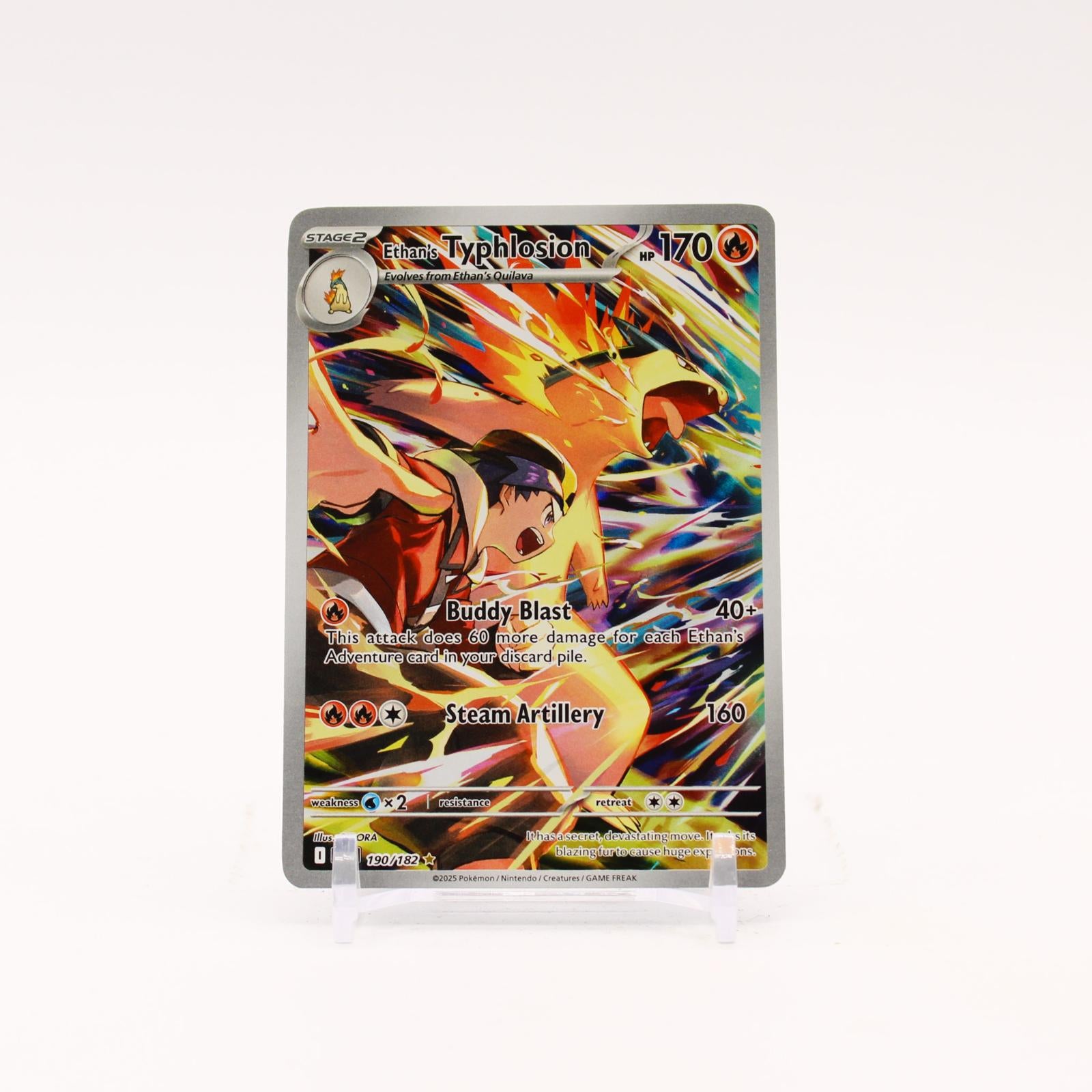 Ethan's Typhlosion - 190/182 Destined Rivals Holo Illustration Rare Pokemon - NM