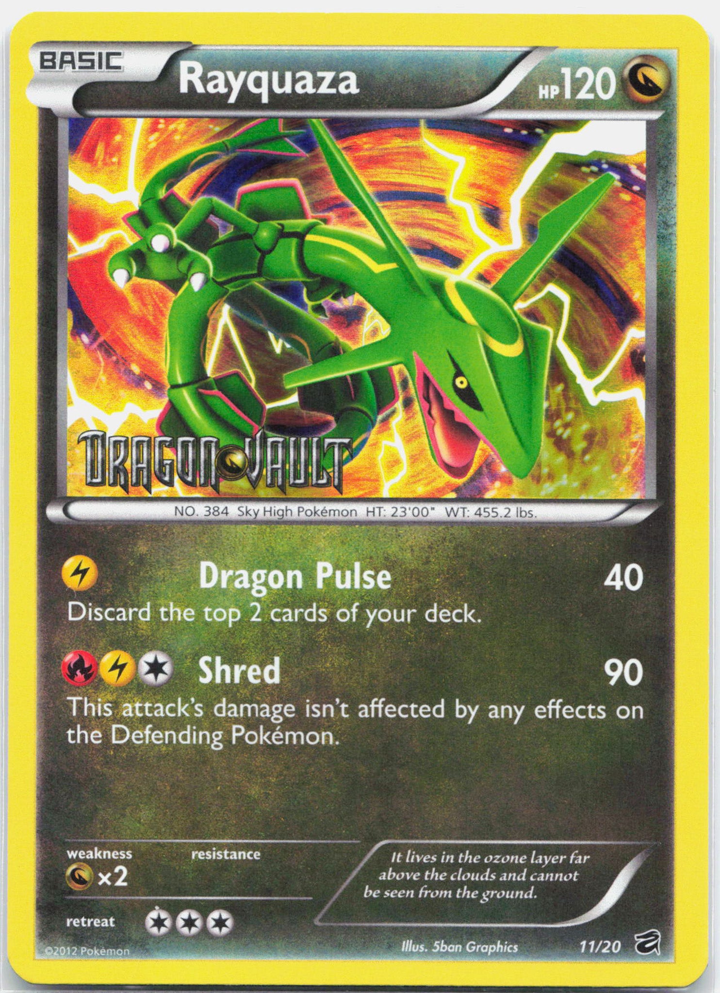 Rayquaza - 11/20 Dragon Vault STAMPED Promo Holo Pokemon - MP