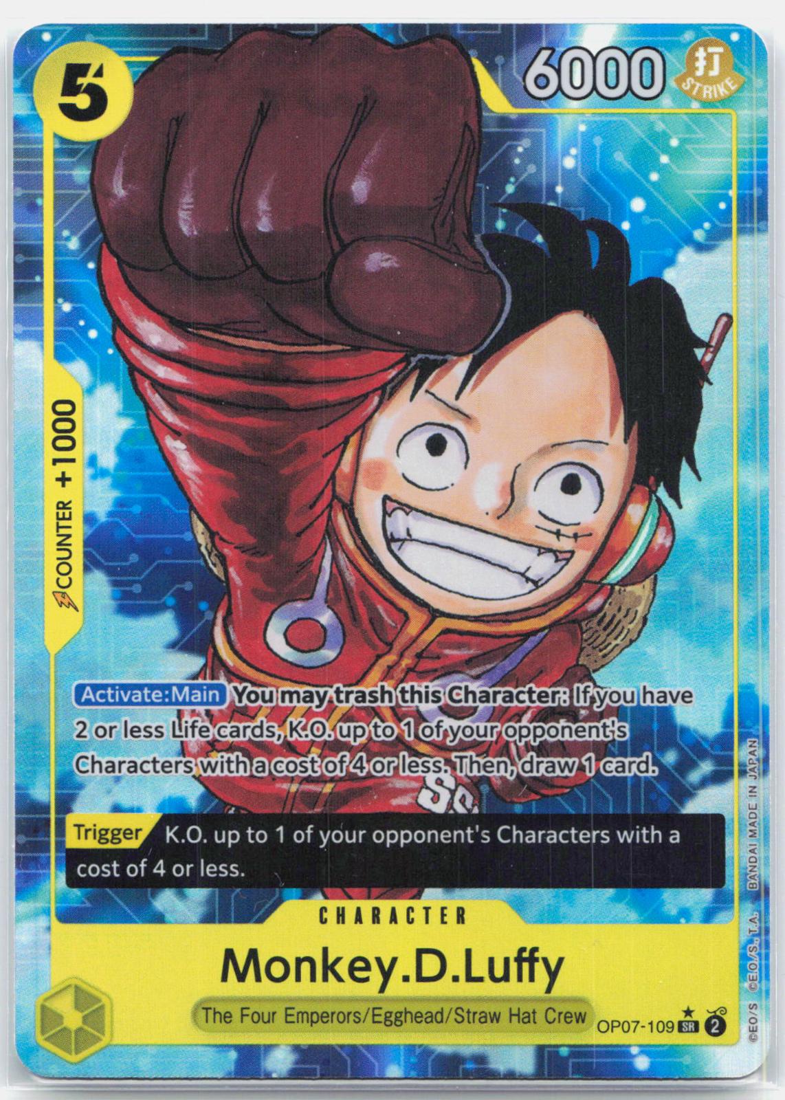 Monkey.D.Luffy Parallel - OP07-109 500 Years in the Future SR One Piece - NM/MINT