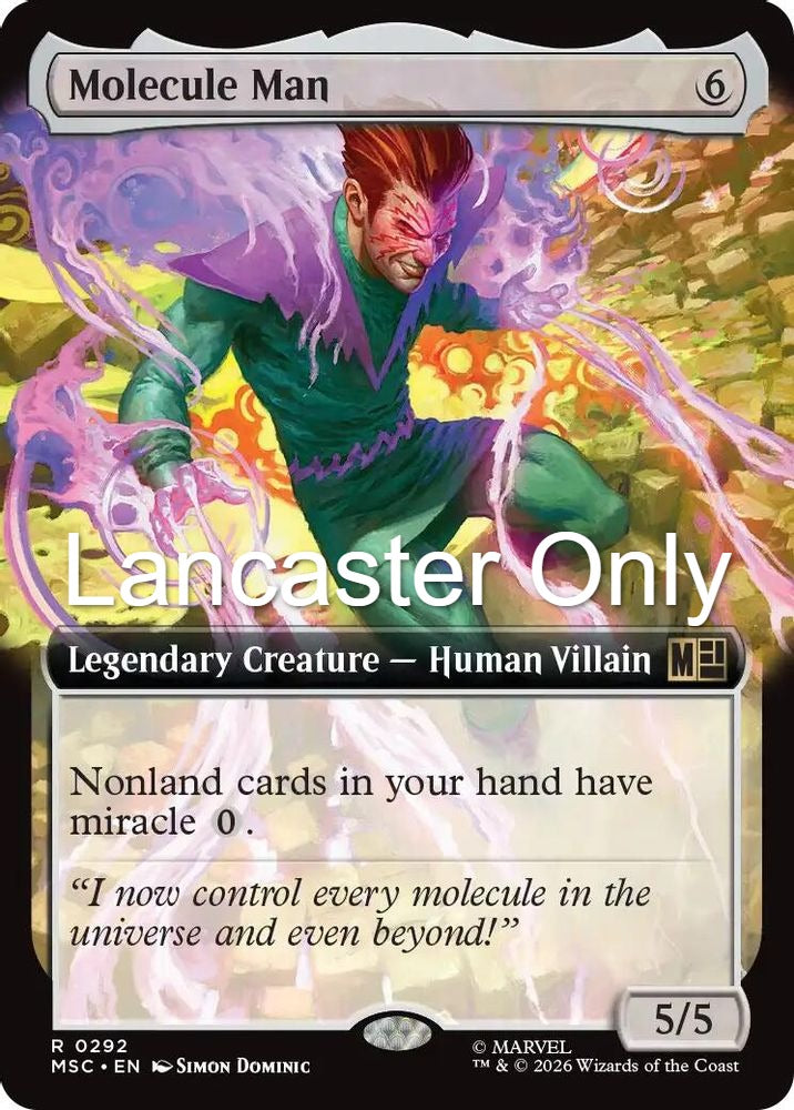 Molecule Man (Extended Art) - 292 Commander: Marvel Super Heroes Rare Magic: The Gathering - NM (Lanc)