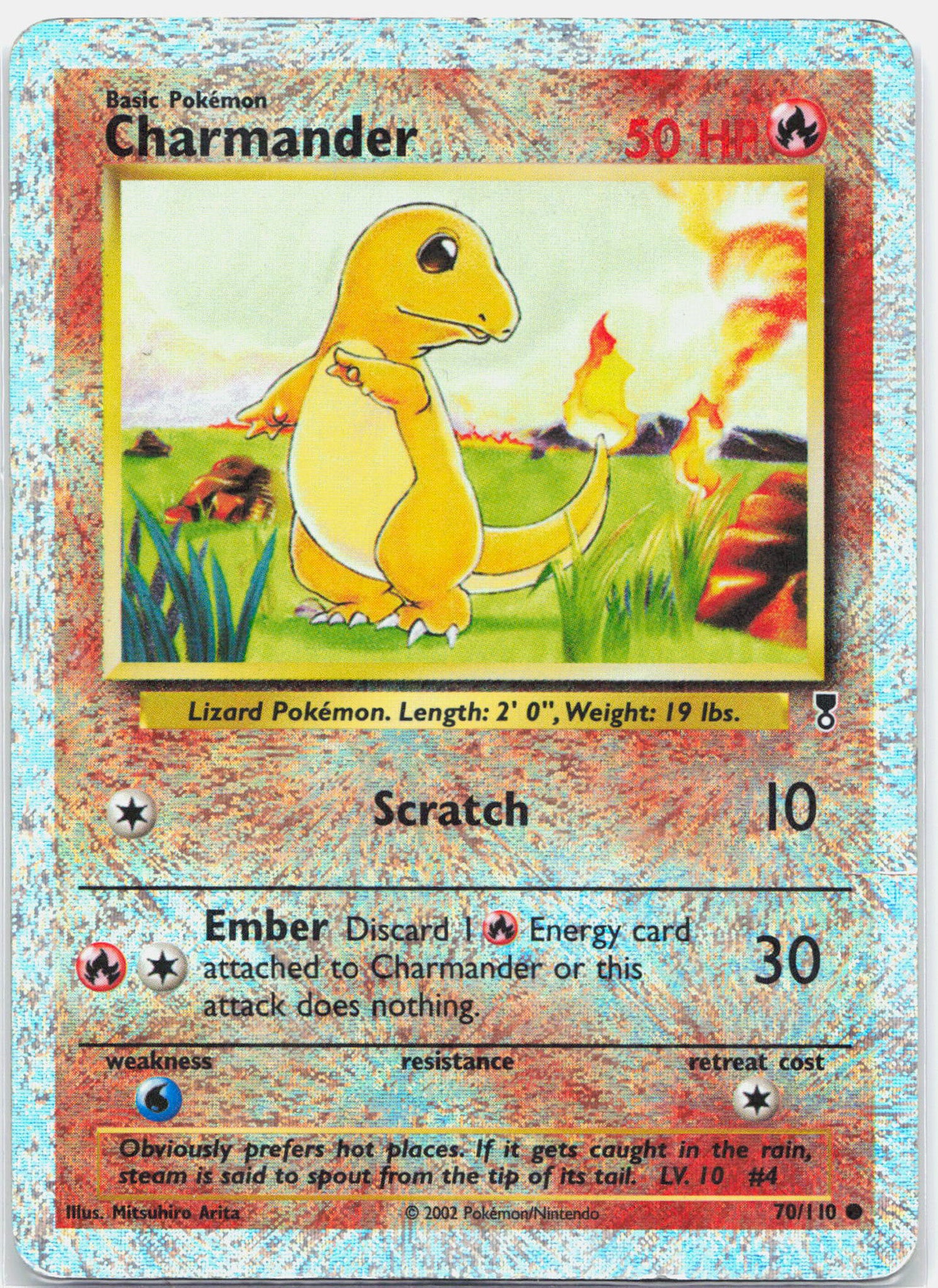 Charmander - 70/110 Legendary Collection Reverse Holo Firecracker Pokemon - MP/HP