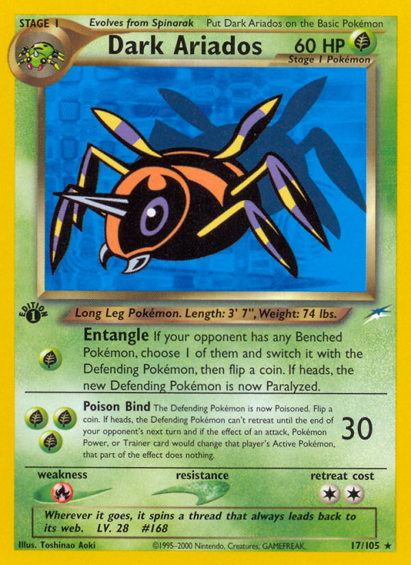 Dark Ariados - 17/105 Neo Destiny Rare Unlimited Pokemon - NM