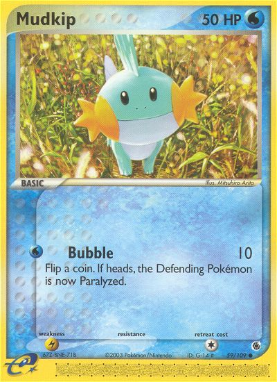 Mudkip - 59/109 Ruby & Sapphire Common Pokemon - NM