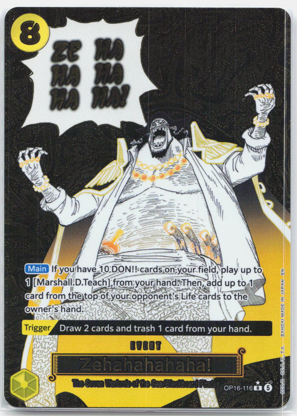 Zehahahahaha! Alternate Art - OP16-116 The Time of Battle R One Piece - NM