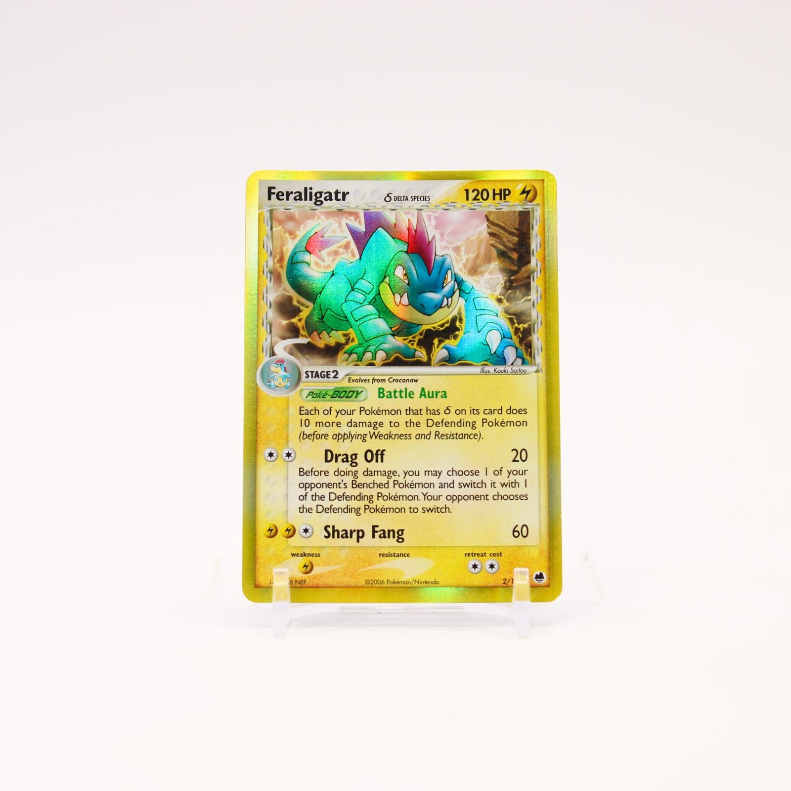 Feraligatr - 2/101 Dragon Frontiers Holo Rare Pokemon - LP