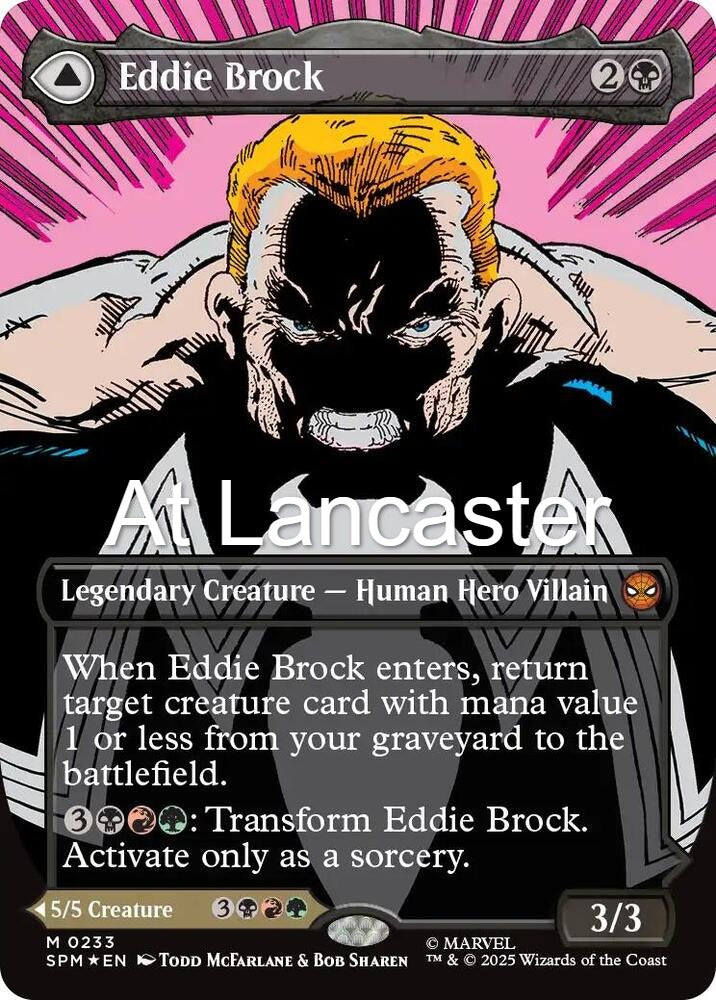 Eddie Brock (0233) (Borderless) - 233 Marvel's Spider-Man Mythic Magic: The Gathering - NM (Lanc)