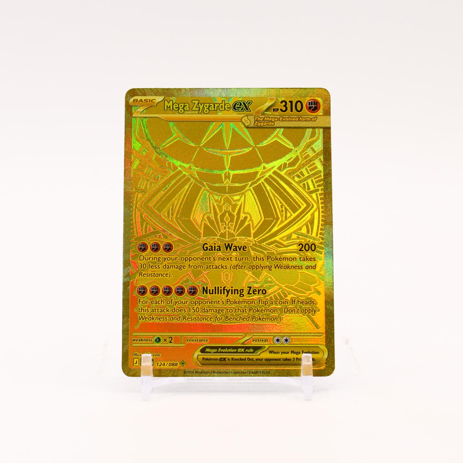 Mega Zygarde ex - 124/088 Perfect Order Holo Gold Pokemon - NM