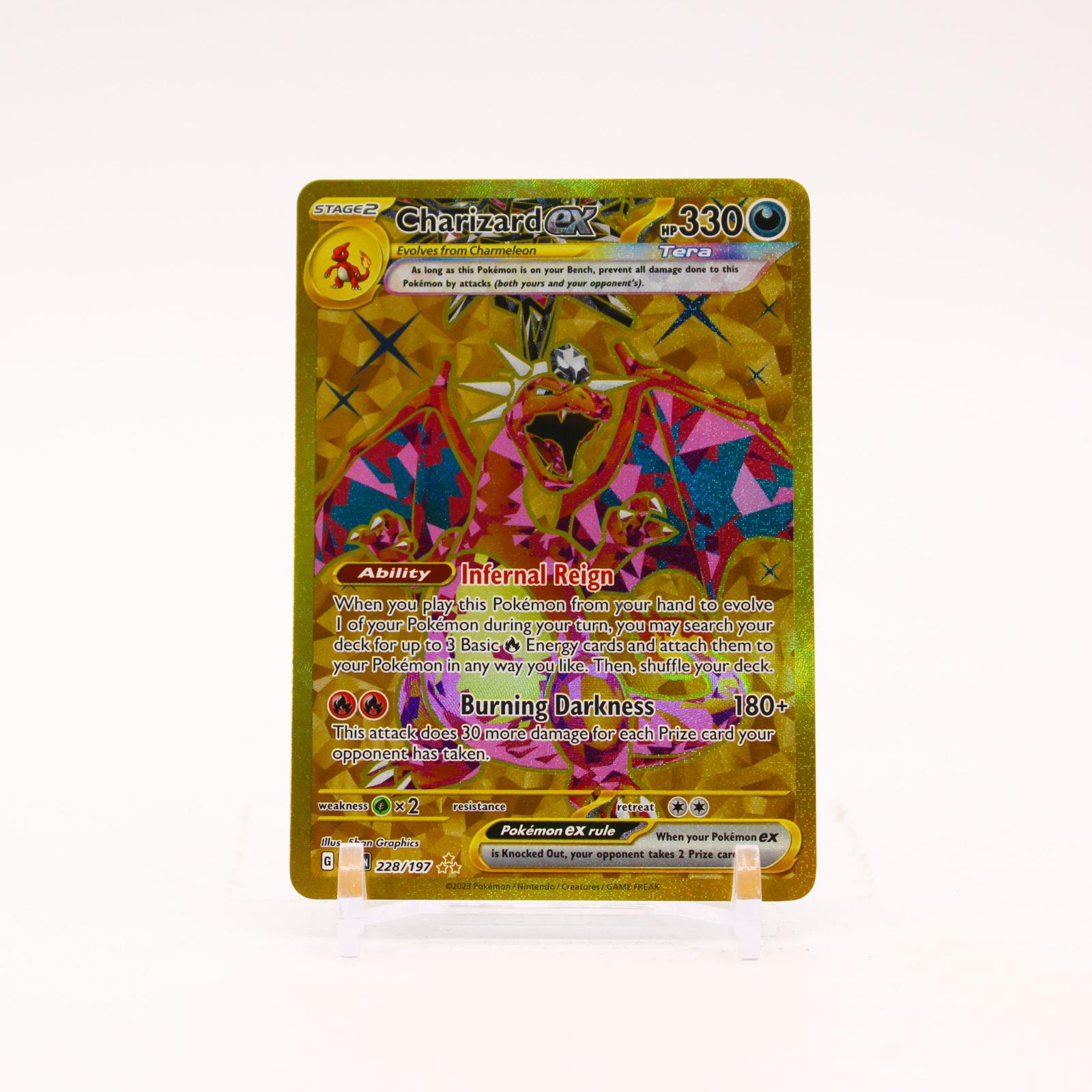 Charizard ex - 228/197 Obsidian Flames Holo Gold Pokemon - NM/LP