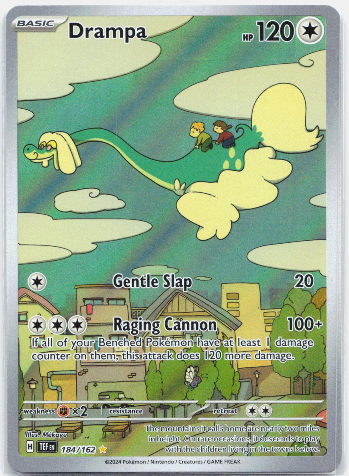 Drampa - 184/162 Temporal Forces Illustration Rare Pokemon - NM