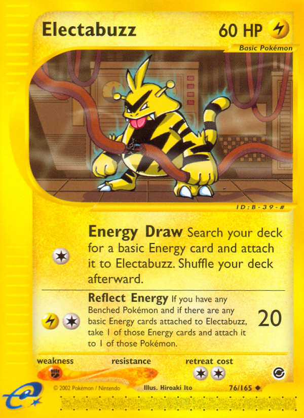 Electabuzz - 76/165 Expedition Base Set Uncommon Pokemon - NM