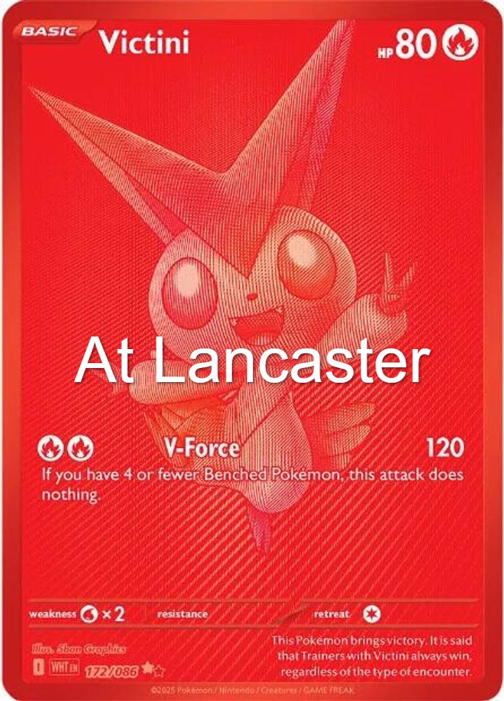 Victini - 172/086 White Flare Black White Rare Pokemon - NM (Lanc)