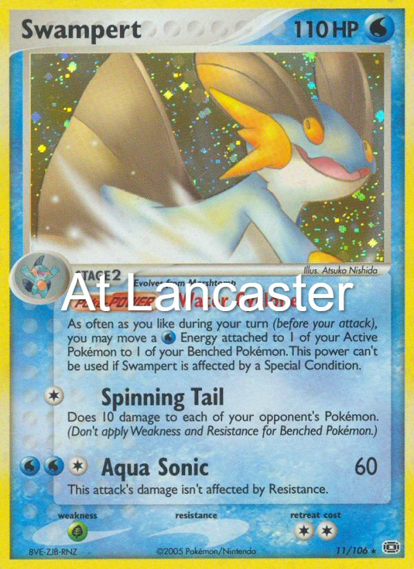 Swampert - 11/106 Emerald Rare Pokemon - LP (Lanc)