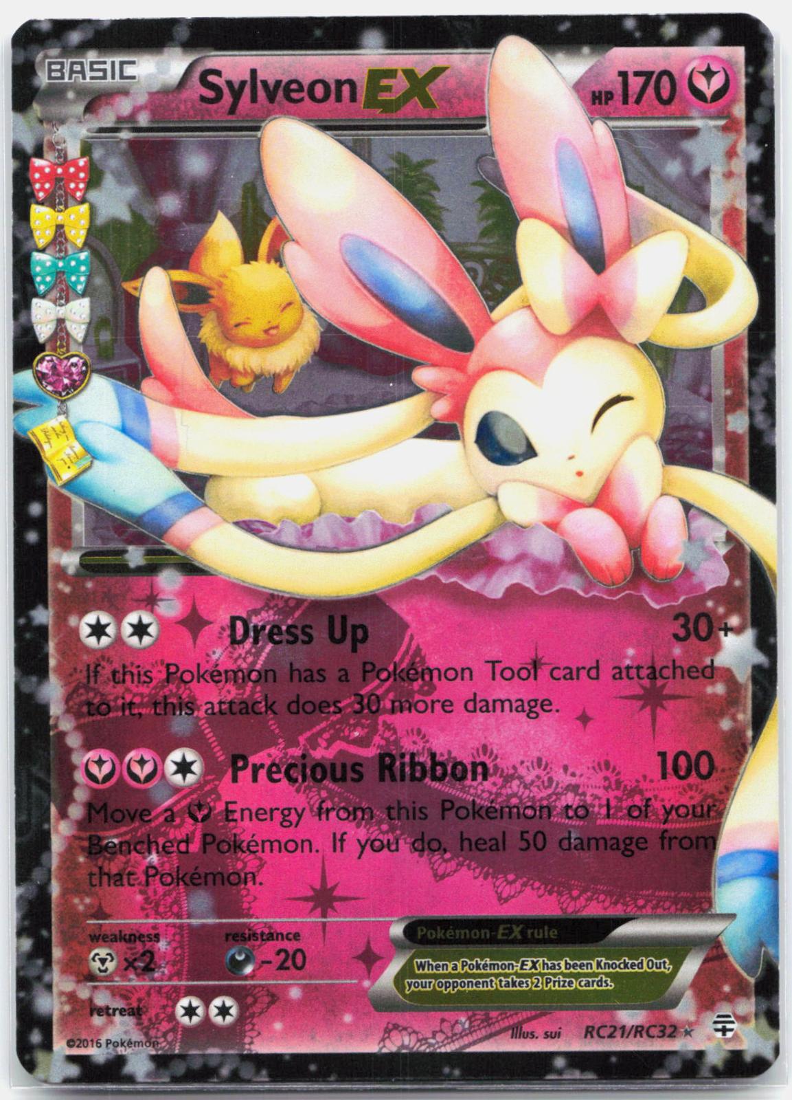 Sylveon EX - RC21/RC32 Generations Radiant Collection Ultra Rare Pokemon - NM/LP