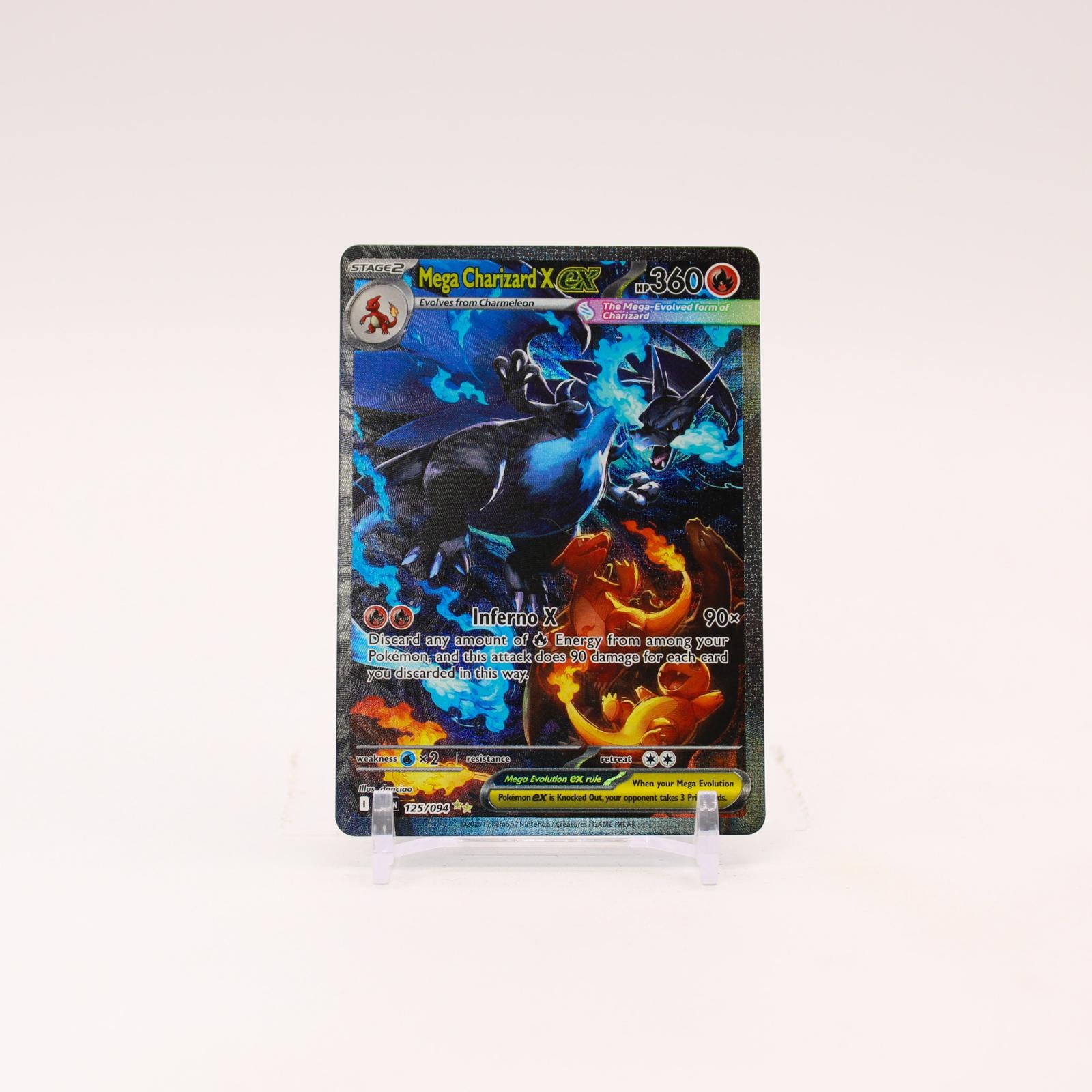 Mega Charizard X ex - 125/094 Phantasmal Flames Special Illustration Pokemon - NM/MINT