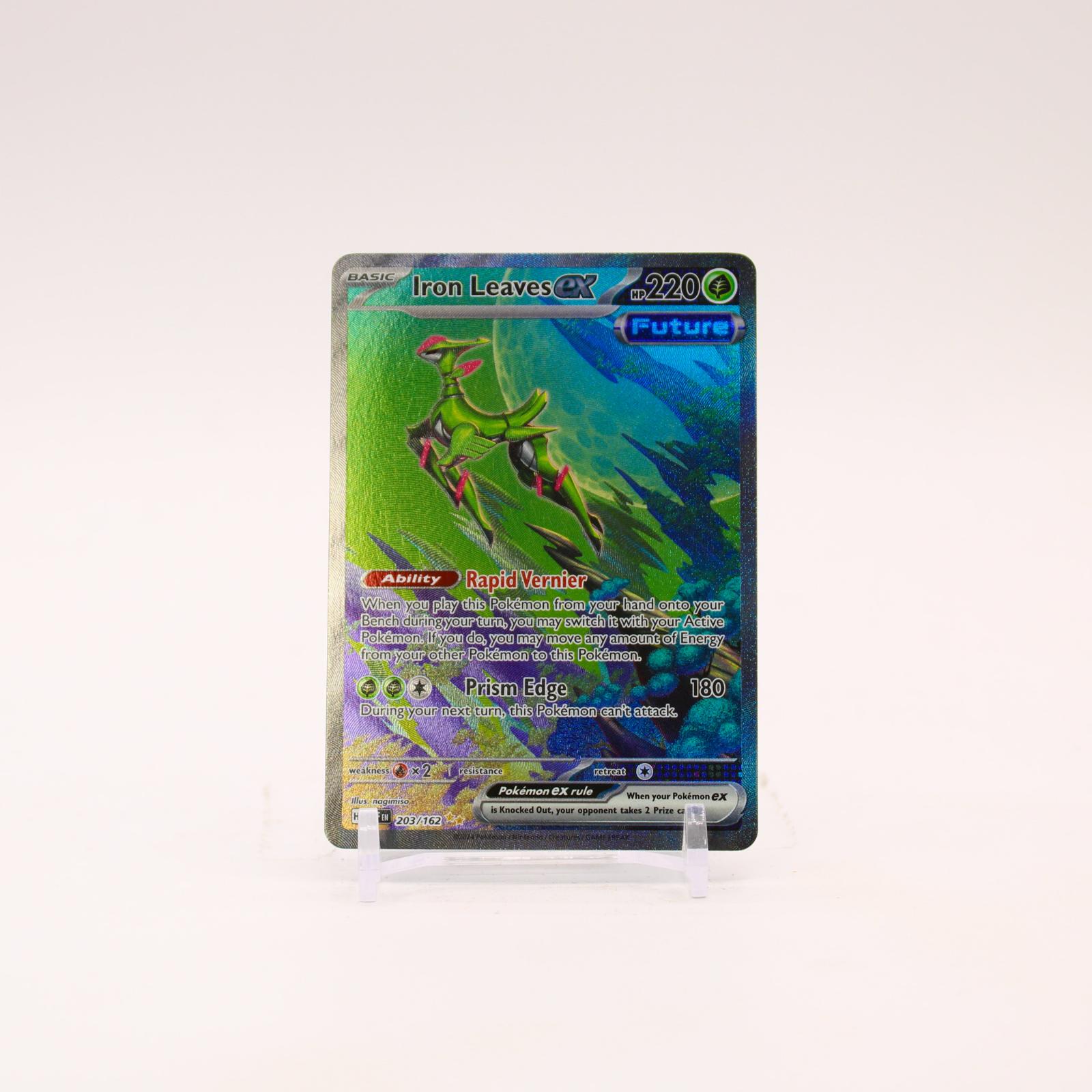 Iron Leaves ex - 203/162 Temporal Forces Holo Special Illustration Pokemon - NM