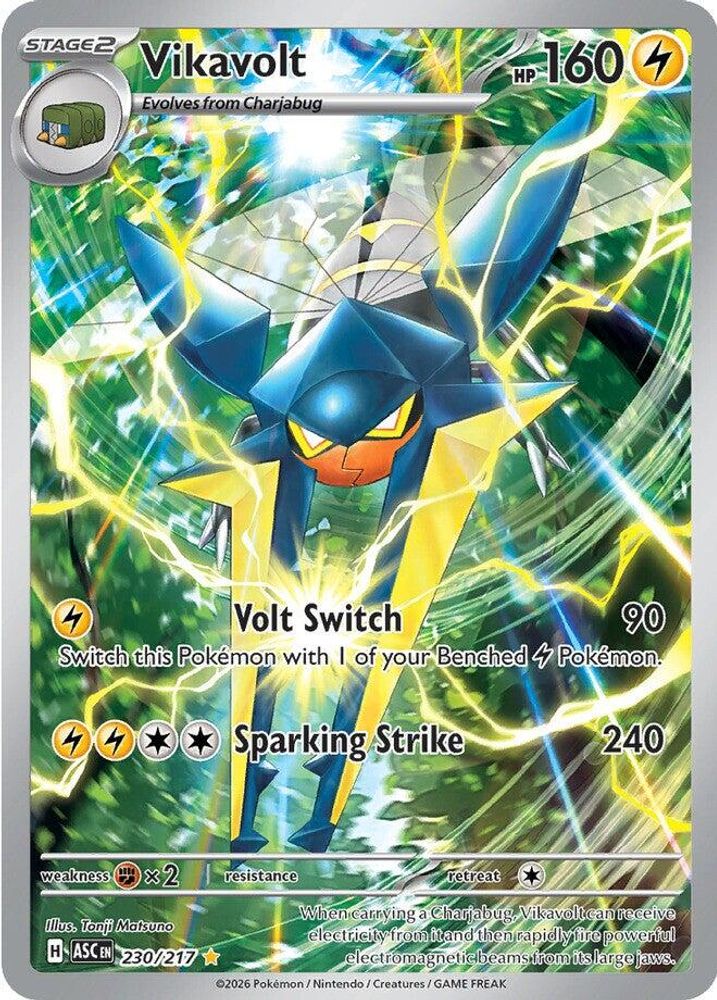 Vikavolt - 230/217 Ascended Heroes Illustration Rare Holo Pokemon - NM