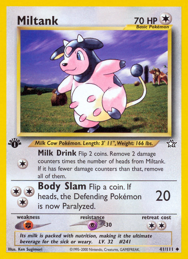 Miltank - 41/111 Neo Genesis Uncommon Unlimited Pokemon - NM
