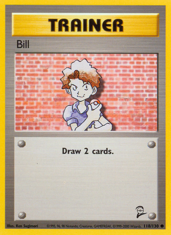 Bill - 118/130 Base Set 2 Common Pokemon - NM