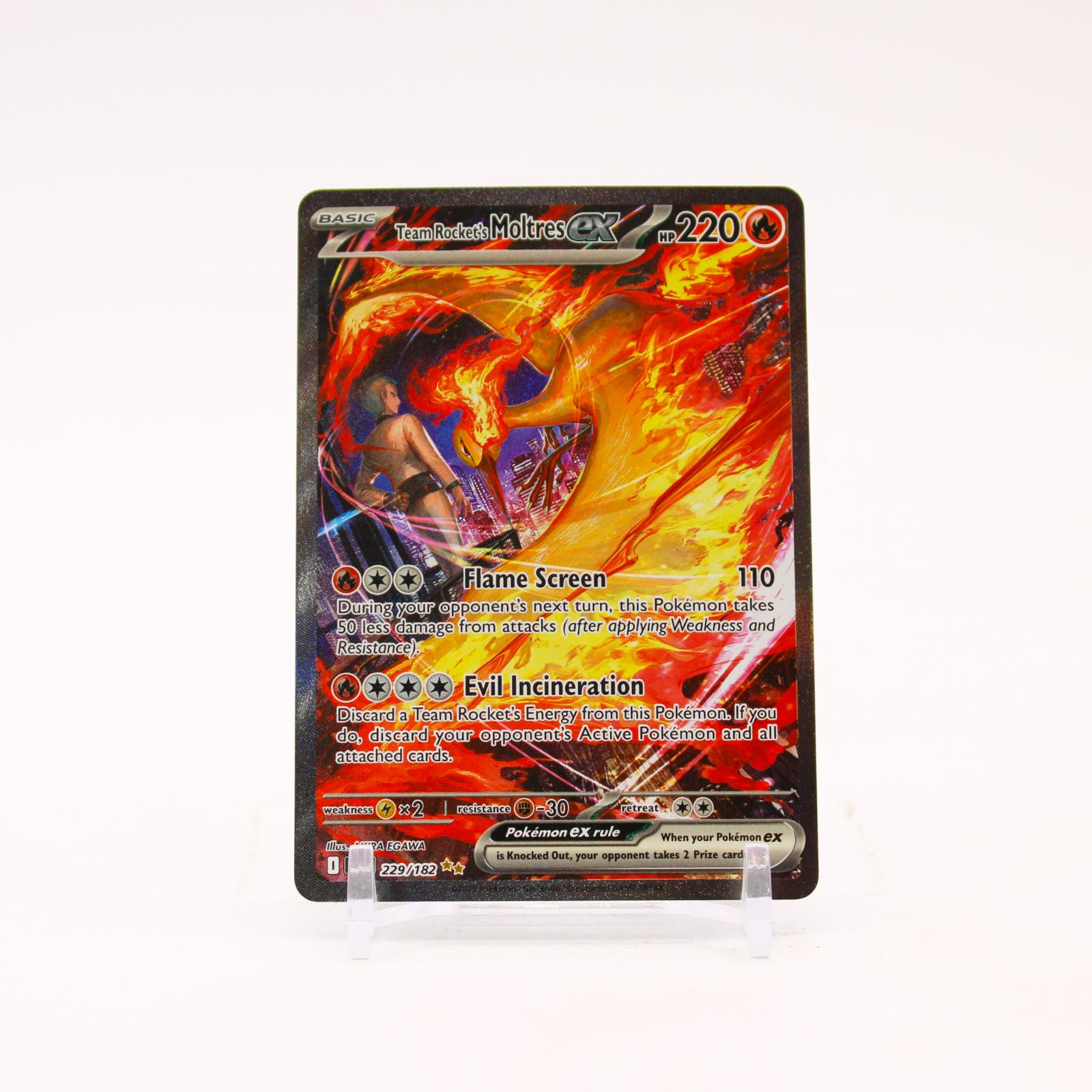 Team Rocket's Moltres ex - 229/182 Destined Rivals Special Illustration Pokemon - NM/MINT