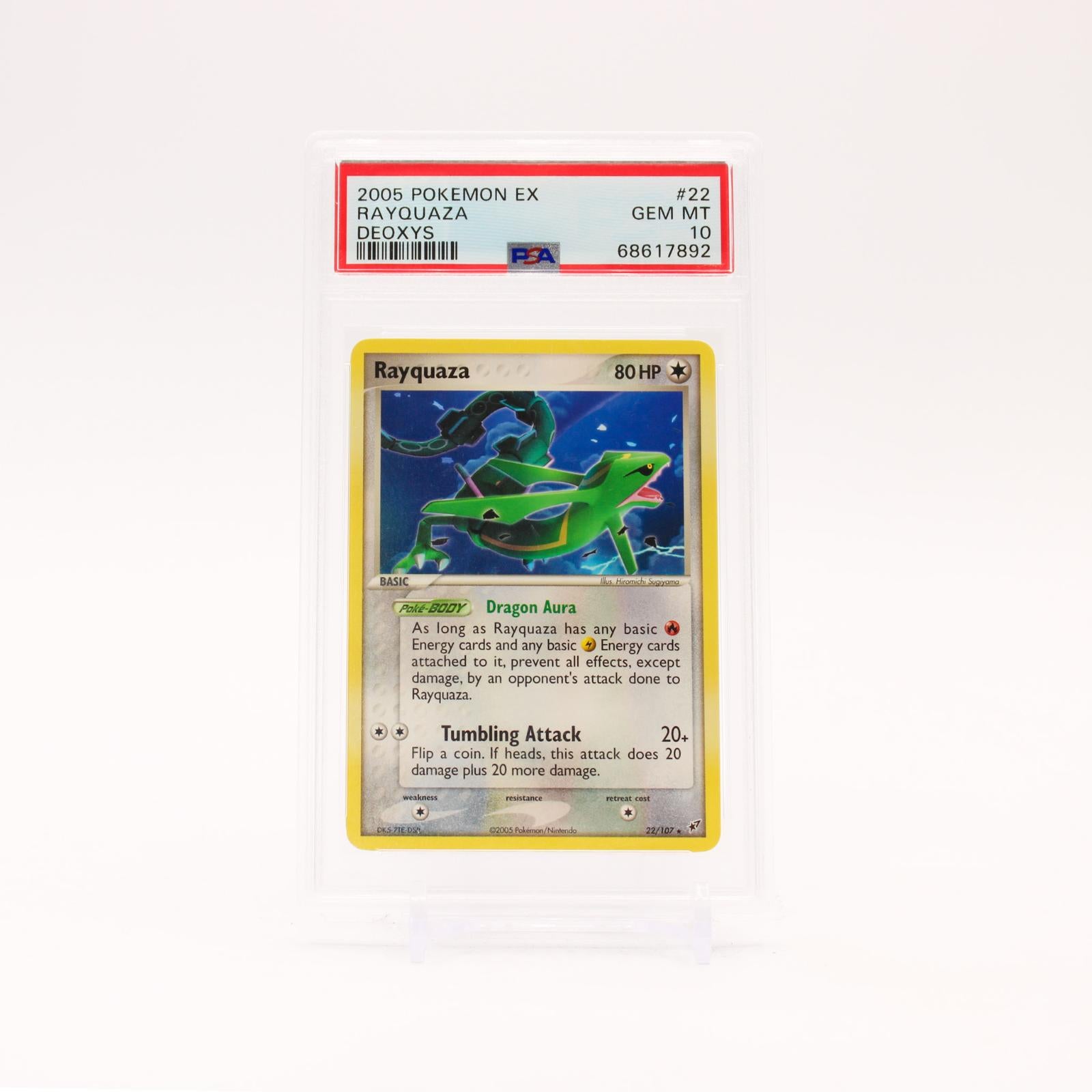 Rayquaza - 22/107 PSA 10 Deoxys Rare Pokemon - GEM MINT