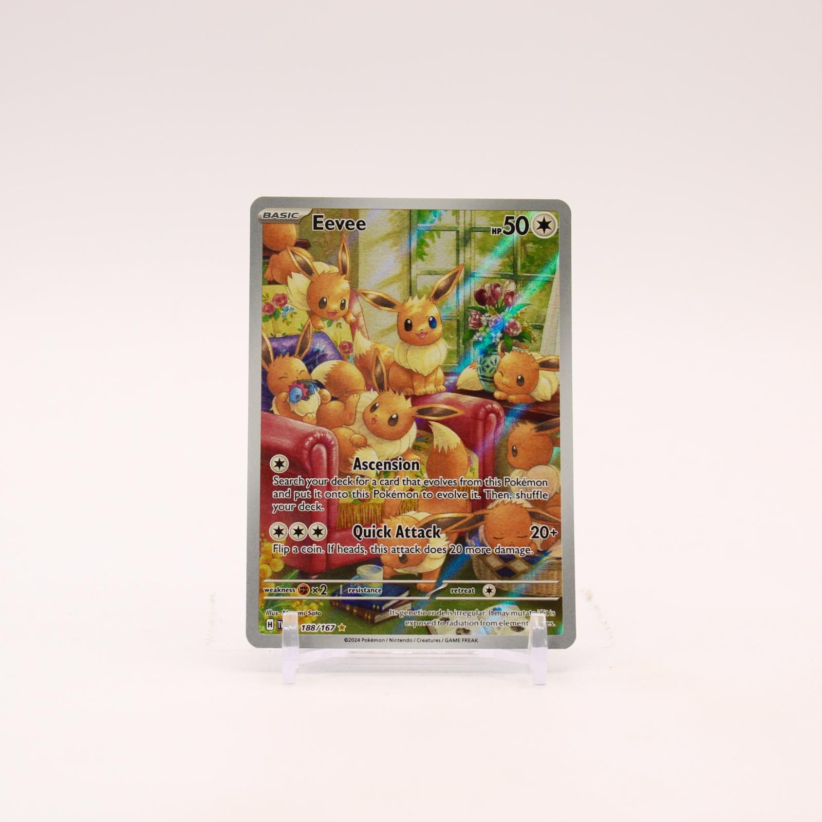Eevee - 188/167 Twilight Masquerade Holo Illustration Rare Pokemon - NM