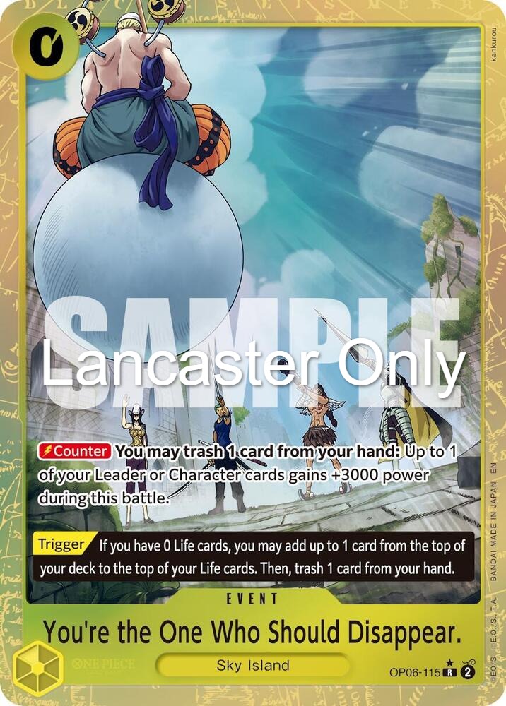 You're the One Who Should Disappear (Alternate Art) - OP06-115 Premium Booster -The Best- Vol. 2 Foil Rare One Piece - NM (Lanc)