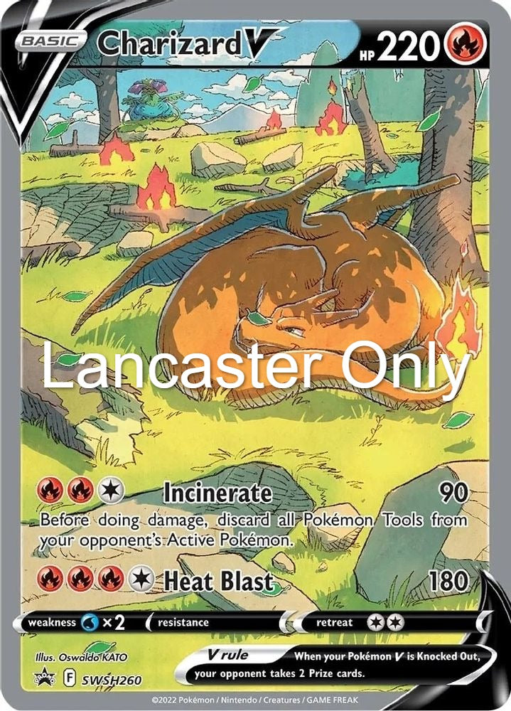 Charizard V - SWSH260 Sword & Shield Promo Holo Promo Pokemon - NM (Lanc)
