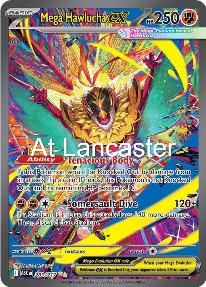Mega Hawlucha ex - 283/217 Ascended Heroes Special Illustration Rare Pokemon - NM (Lanc)