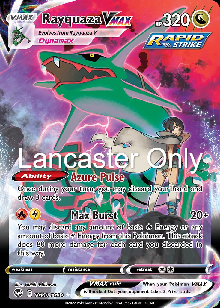 Rayquaza VMAX - TG20/TG30 Silver Tempest Trainer Gallery Holo VMAX Rare Pokemon - NM (Lanc)