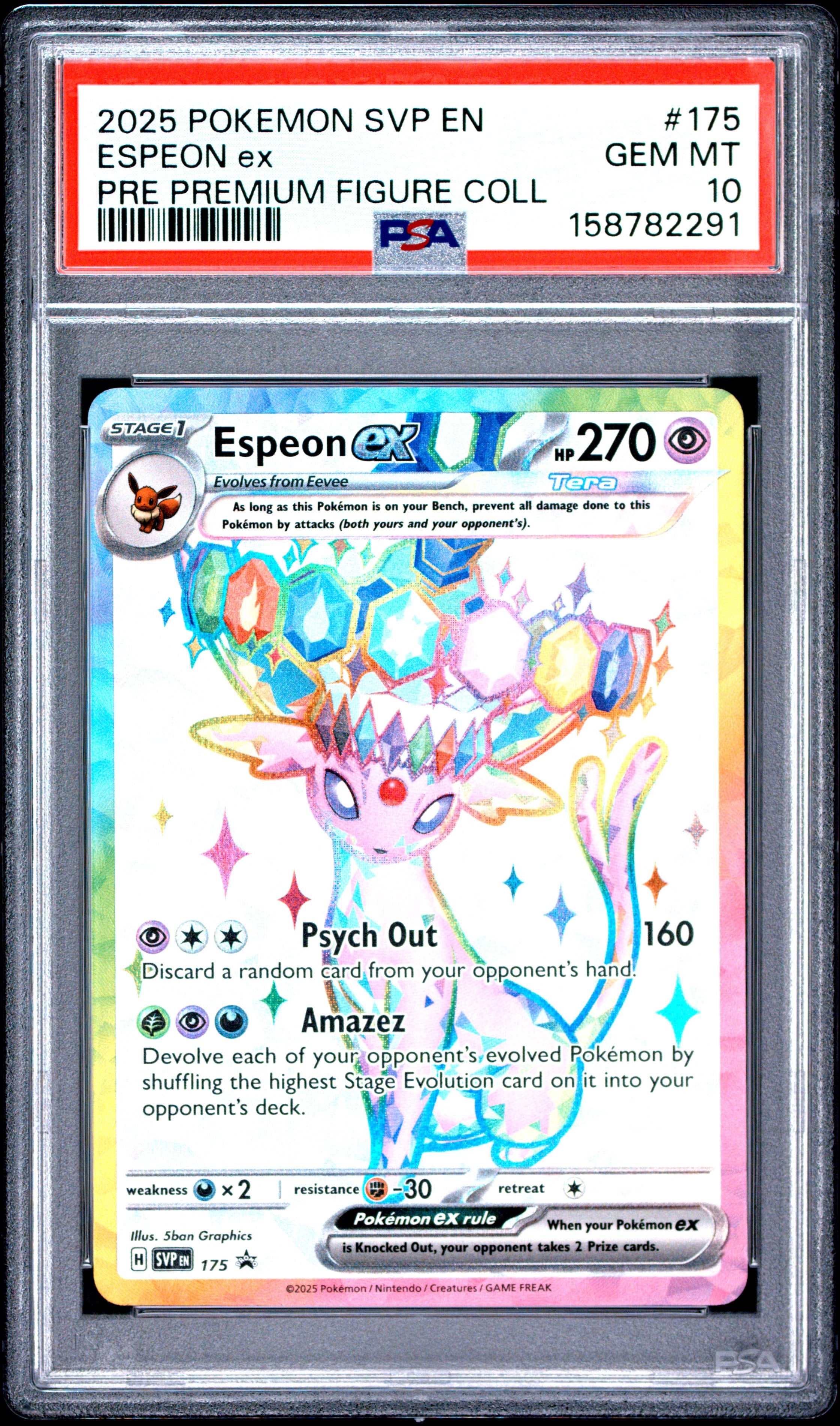 Espeon ex - SVP175 PSA 10 Scarlet & Violet Full Art Promo Pokemon - GEM MINT