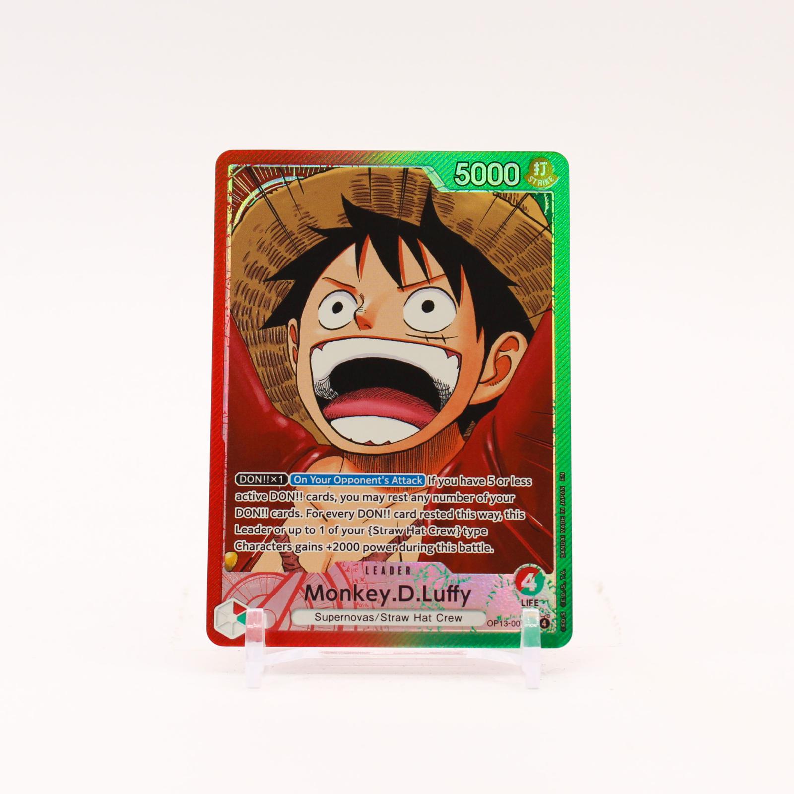 Monkey.D.Luffy Alternate Art - OP13-001 Carrying On His Will L One Piece - NM/MINT