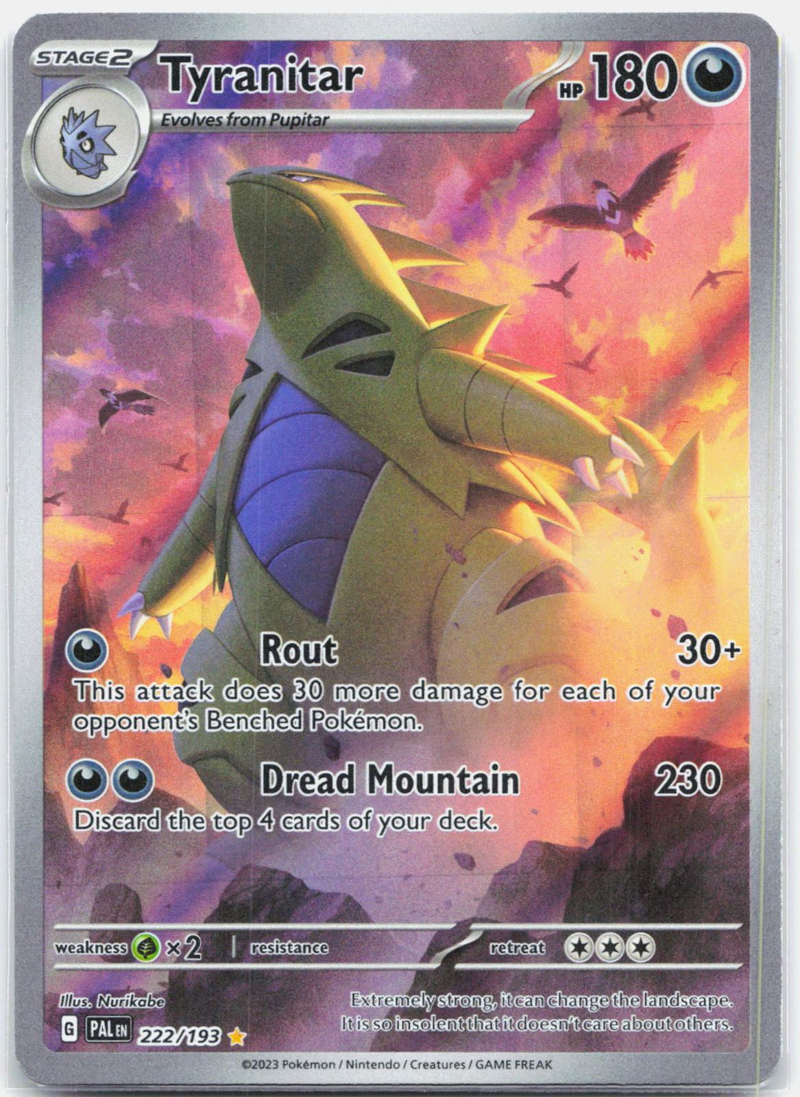Tyranitar - 222/193 Paldea Evolved Illustration Rare Pokemon - LP