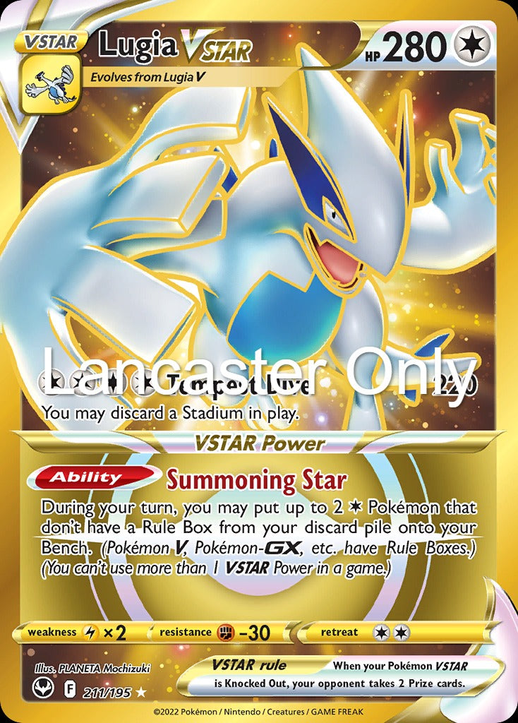 Lugia VSTAR - 211/195 Silver Tempest Holo Secret Rare Pokemon - NM (Lanc)