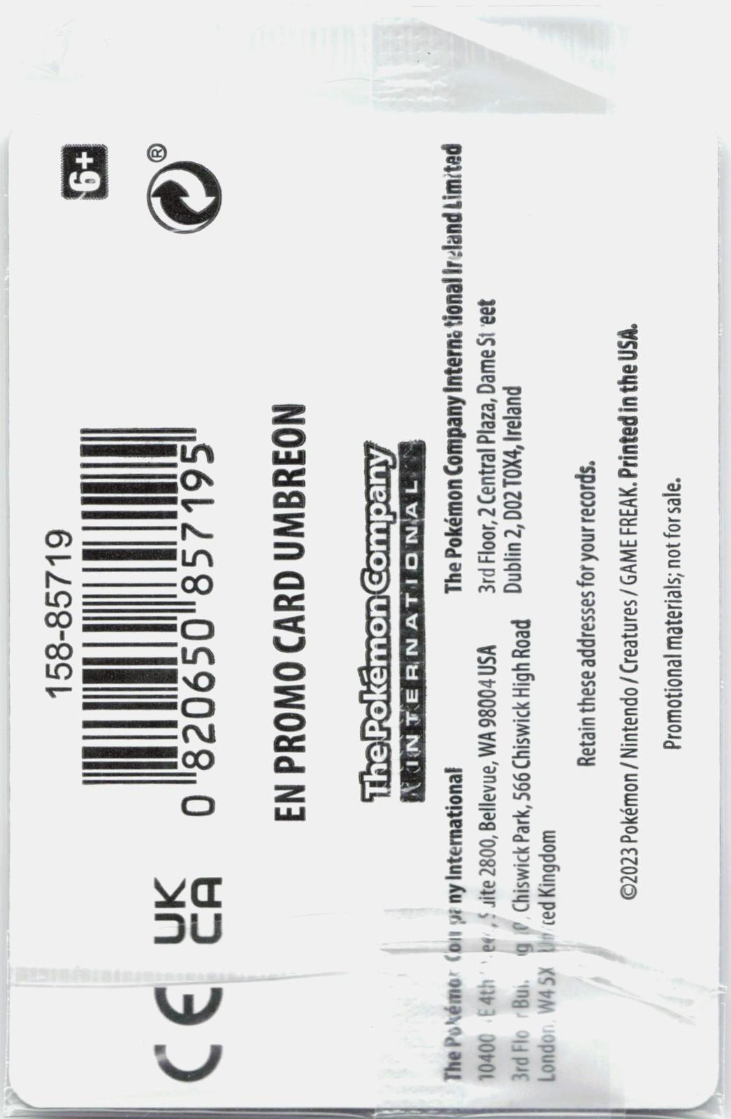 Umbreon - 130/197 SEALED Gamestop Stamped Promo Pokemon - NM/MINT