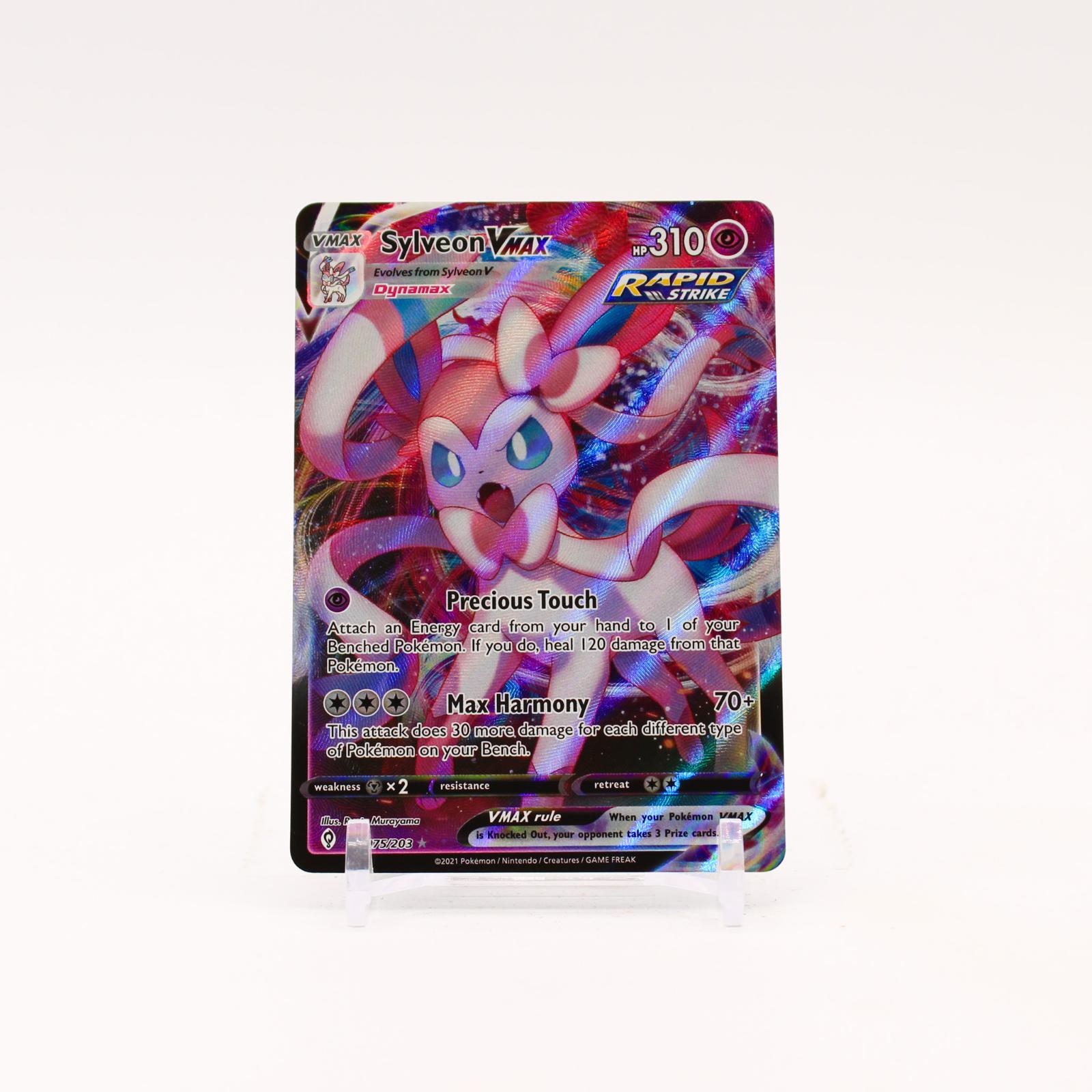 Sylveon VMAX - 075/203 Evolving Skies Holo Ultra Rare Pokemon - NM